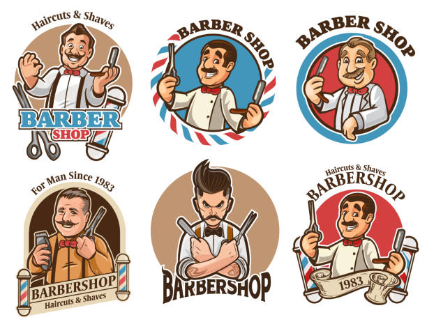 Old Barber Shop Signs Cartoon Illustrations, Royalty-Free Vector Graphics &  Clip Art - iStock
