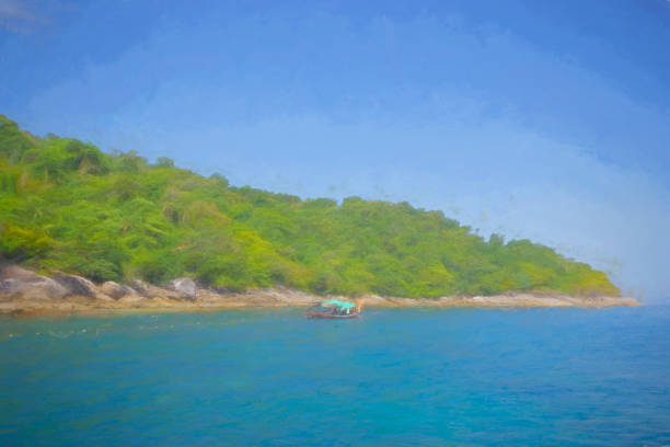 istock Longtail boat moored off Surin Island 1137098508