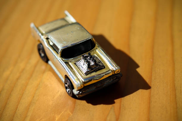 istock Toy car on a wooden table 1137102901