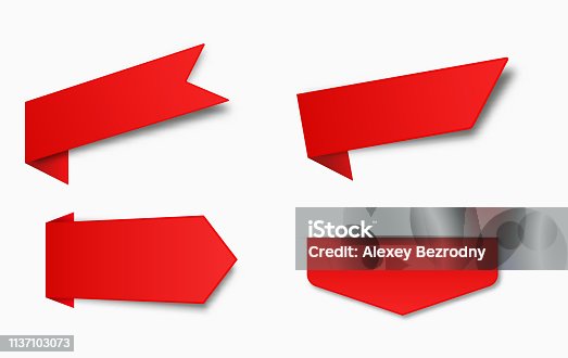 istock Bright red labels 1137103073