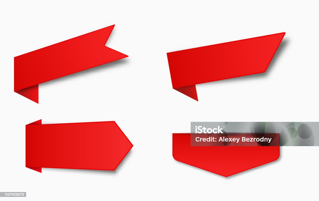 Bright Red Labels Stock Illustration - Download Image Now - Web Banner ...