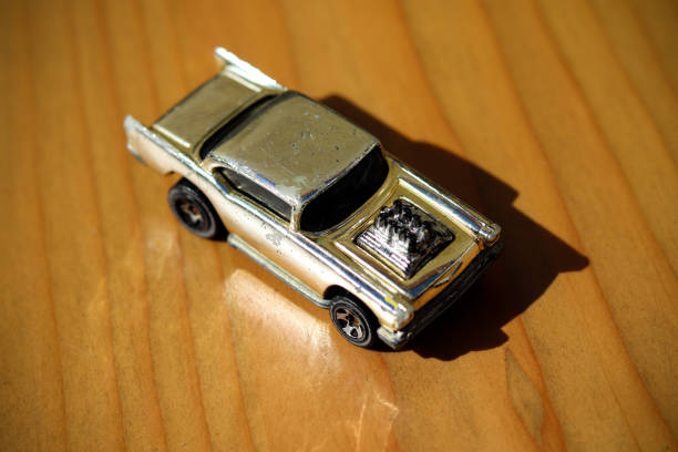 istock Toy car on a wooden table 1137103267