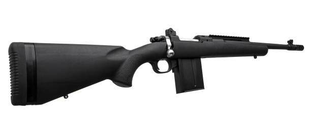 istock Gun rifle isolated on white background 1137103447