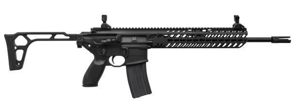 istock Gun rifle isolated on white background 1137103593