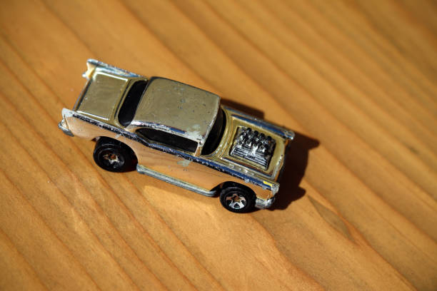 istock Toy car on a wooden table 1137104083