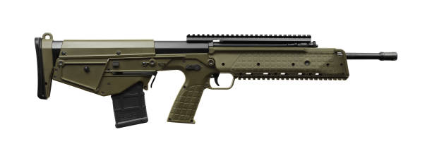 istock Gun rifle isolated on white background 1137105450