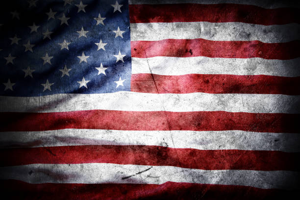 istock Grunge American flag 1137108147