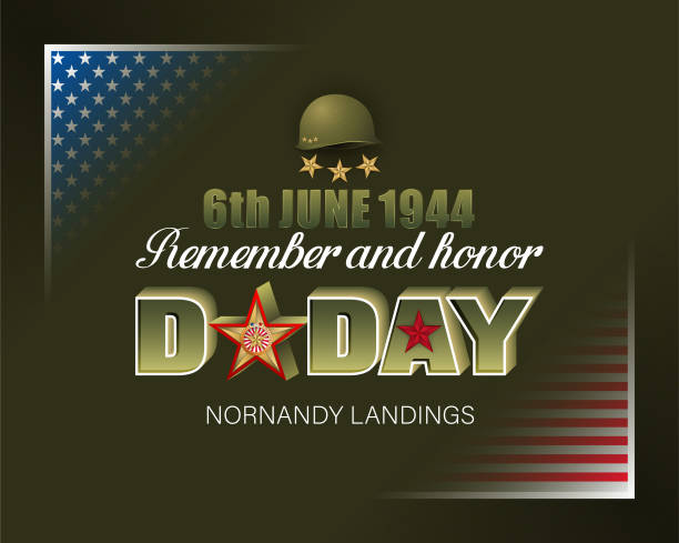 ilustraciones, imágenes clip art, dibujos animados e iconos de stock de desembarco de normandía, día d americano, celebración - allied forces illustrations