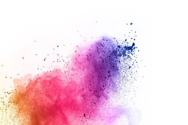 istock abstract powder splatted background. Colorful powder explosion on white background. Colored cloud. Colorful dust explode. Paint Holi. 1137110523