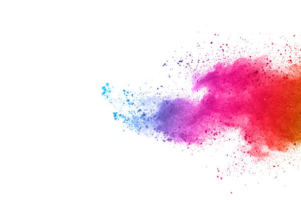 istock abstract powder splatted background. Colorful powder explosion on white background. Colored cloud. Colorful dust explode. Paint Holi. 1137111143