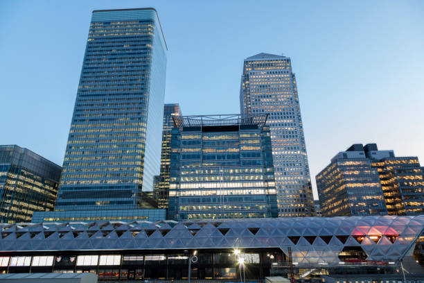 istock London's Canary Wharf Financial District at Dusk 1137115350