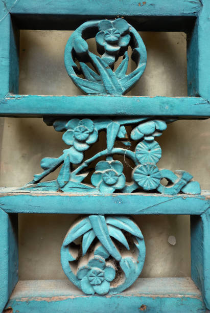 Decorative detail in the Summer Palace stock photo