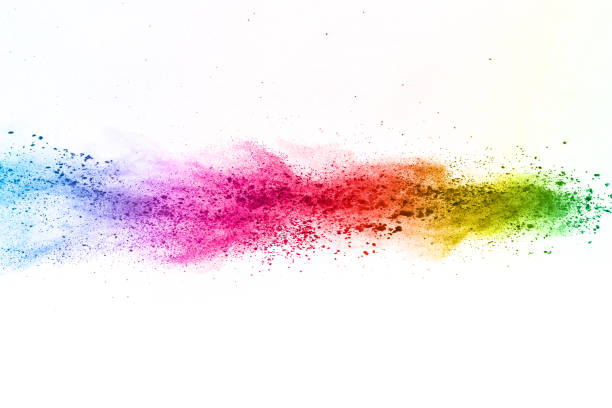 istock abstract powder splatted background. Colorful powder explosion on white background. Colored cloud. Colorful dust explode. Paint Holi. 1137116739