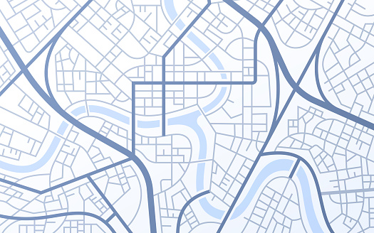 City Urban Streets Roads Abstract Map