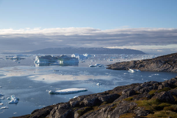 istock Coastline and Icebergs in Rodebay, Greenland 1137117709
