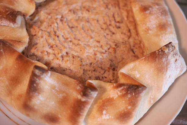 istock Vegetarian pie with ricotta and red chicory 1137120280