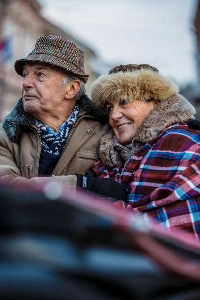 istock Senior couple having a romantic date 1137123702
