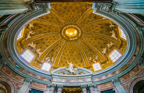 聖アンデレ教会は、ローマ、イタリアのクイリナーレにあります。 - marble geometric shape spirituality travel destinations ストックフォトと画像