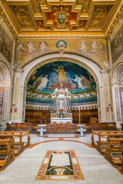 Church of the Saints Cosma e Damiano in Rome, Italy.