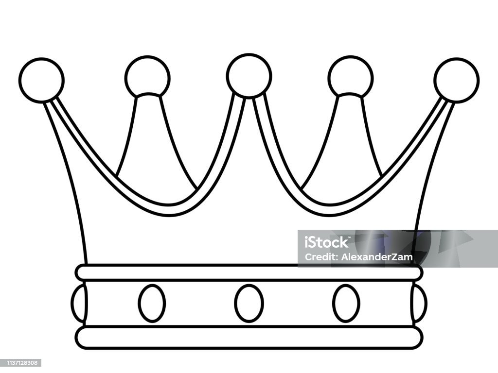 Corrie Contour Pattern Crown Contour Illustration Stock Illustration - Download Image Now ...
