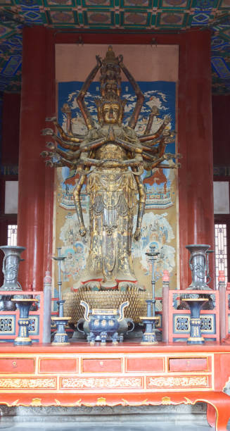 Statue of Guanyin in the Summer Palace stock photo