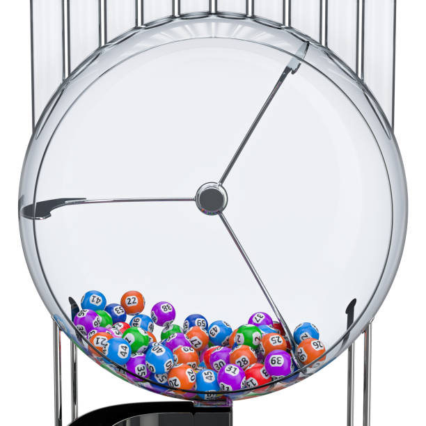 istock Lottery machine with lottery balls, 3D rendering isolated on white background 1137142622