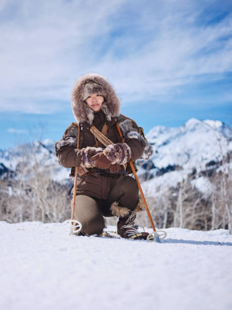 istock Woman Winter Snowshoeing Explorer 1137144250