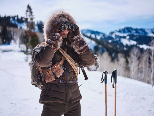 istock Woman Winter Snowshoeing Explorer 1137145522