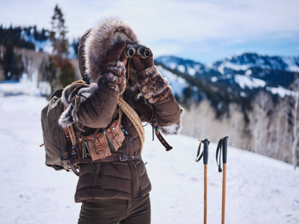 istock Woman Winter Snowshoeing Explorer 1137146125