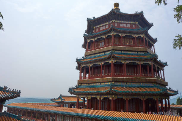 The Tower of Buddhist Incense, Summer Palace stock photo