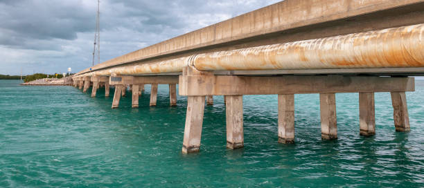 istock Bridge of the Keys, Florida at sunset 1137161163