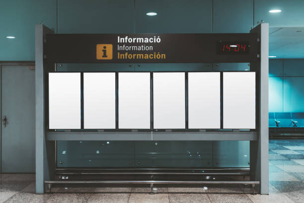istock Template of departure arrival board 1137167729