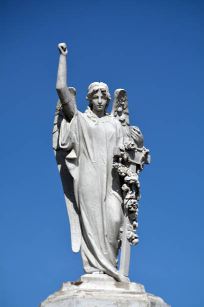 Cuba - angel statue in the cemetery of Cienfuegos.