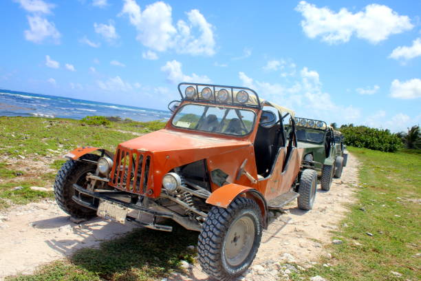 costa maya, meksyk dune buggies - beach buggy zdjęcia i obrazy z banku zdjęć