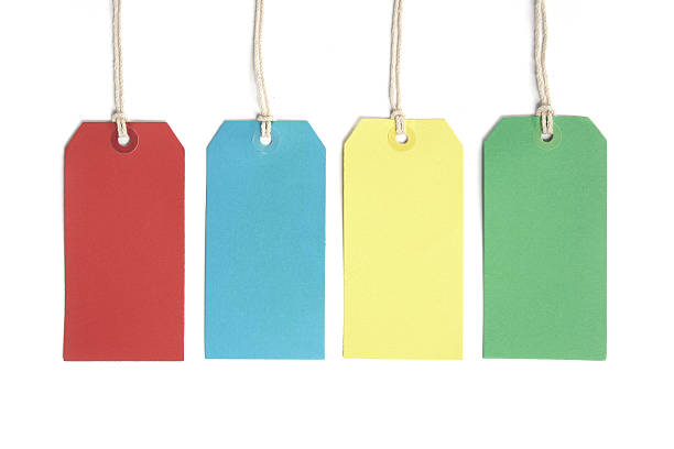 istock Four price or luggage tags 113719060