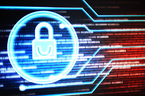 istock protection against hacker illegal breach and cyber attack. 1137196435