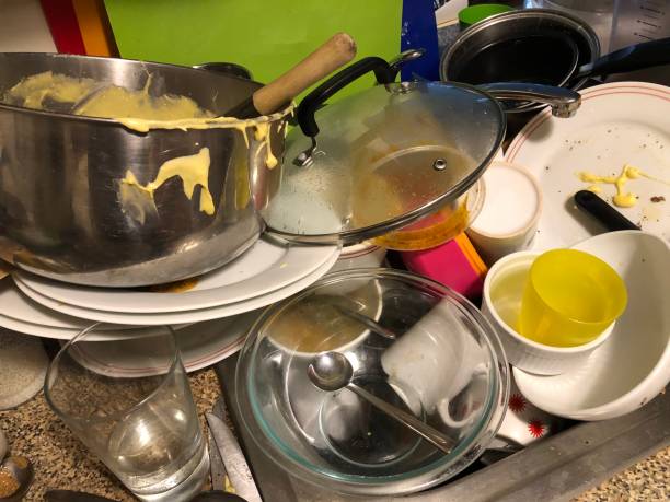 istock Dirty Dishes in the Sink 1137196836