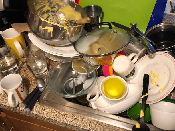 istock Dirty Dishes in the Sink 1137196839