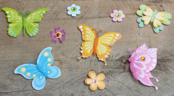 istock Butterflies on a wood background 1137197218