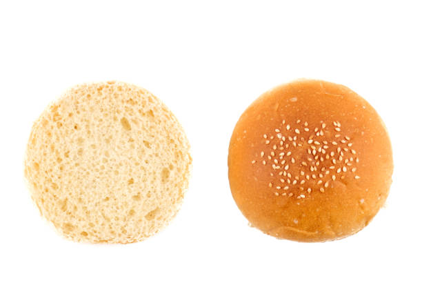 istock Burger bun with sesame seeds isolated on white background with clipping path 1137202641