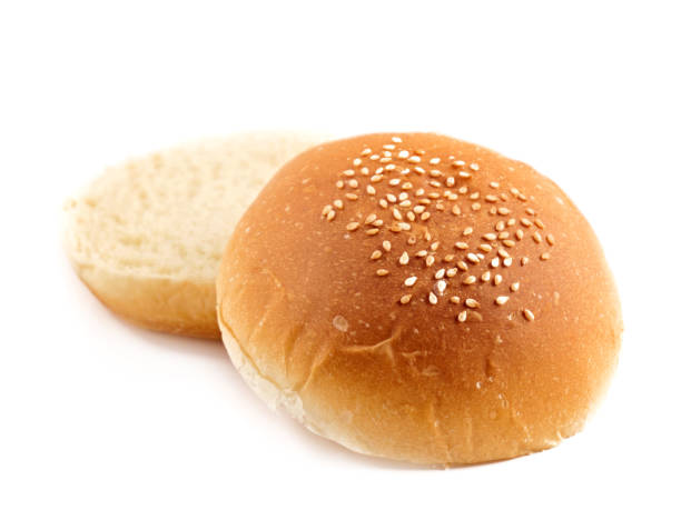 istock Burger bun with sesame seeds isolated on white background with clipping path 1137202783