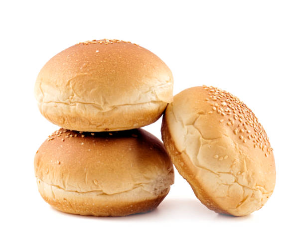 istock Burger bun with sesame seeds isolated on white background with clipping path 1137203466