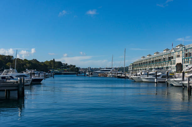istock Yachts and boats on berth in bay on sunny day 1137203836