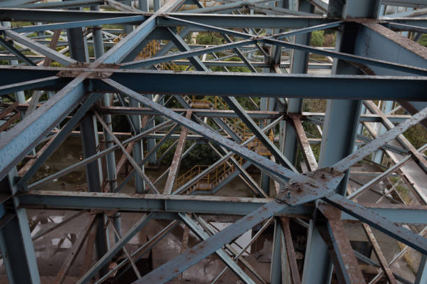 istock Steel framework at an abandoned factory 1137207762