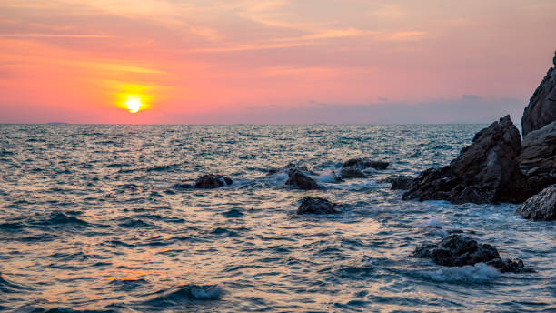istock Landscape of sea at sunset 1137207818