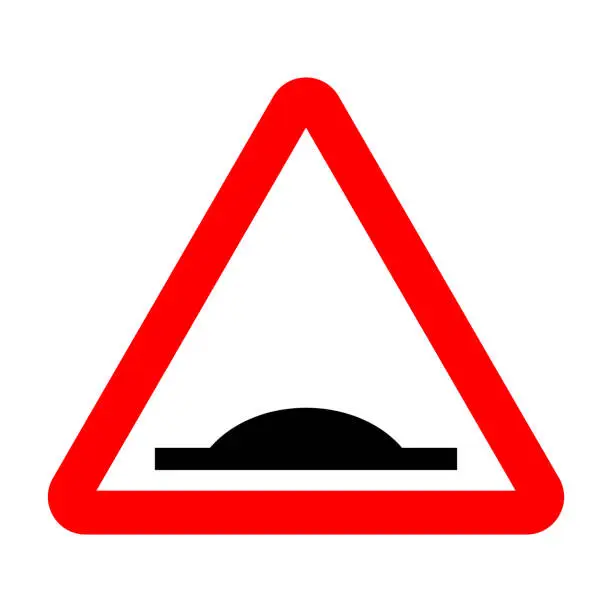 Vector illustration of Speed Hump sign