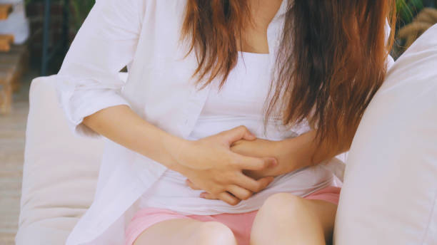 istock Woman Suffer From Stomach Pain 1137213727