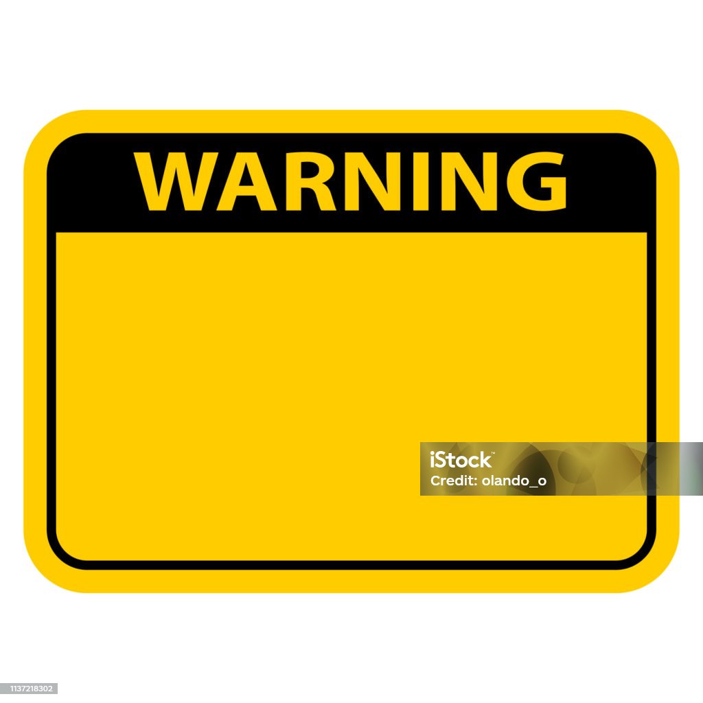 Example Warning Sign Yellow Yellow Warning Sign Stock Illustration - Download Image Now - Warning ...