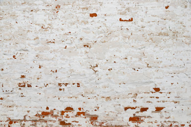 istock The texture of the old brick wall painted white with peeling paint 1137233733