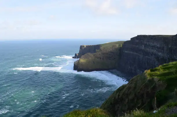 Ireland's Galway Bay and towering sea cliffs.